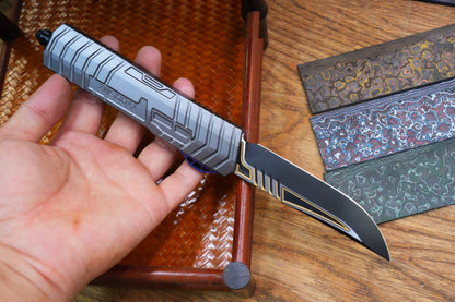 【GIANT】M390 steel DLC gold pattern double spring titanium push rod aluminum housing