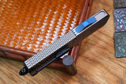 【GIANT】M390 steel DLC gold pattern double spring titanium push rod aluminum housing