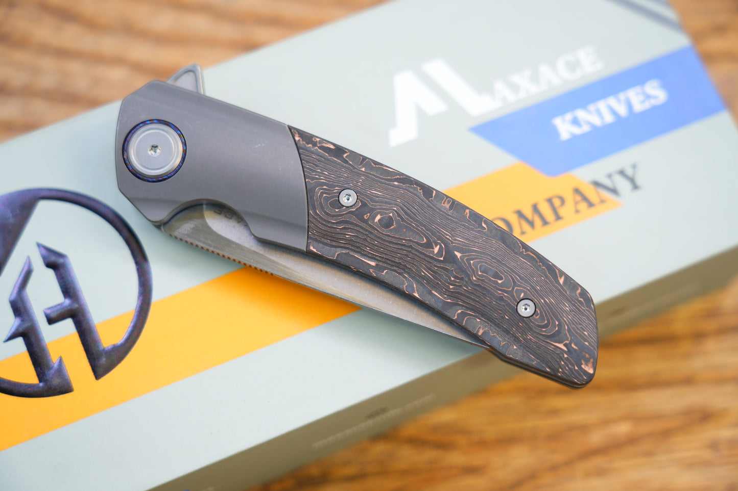 MAXACE MAMBA Stone Wash CF Handle S90V blade