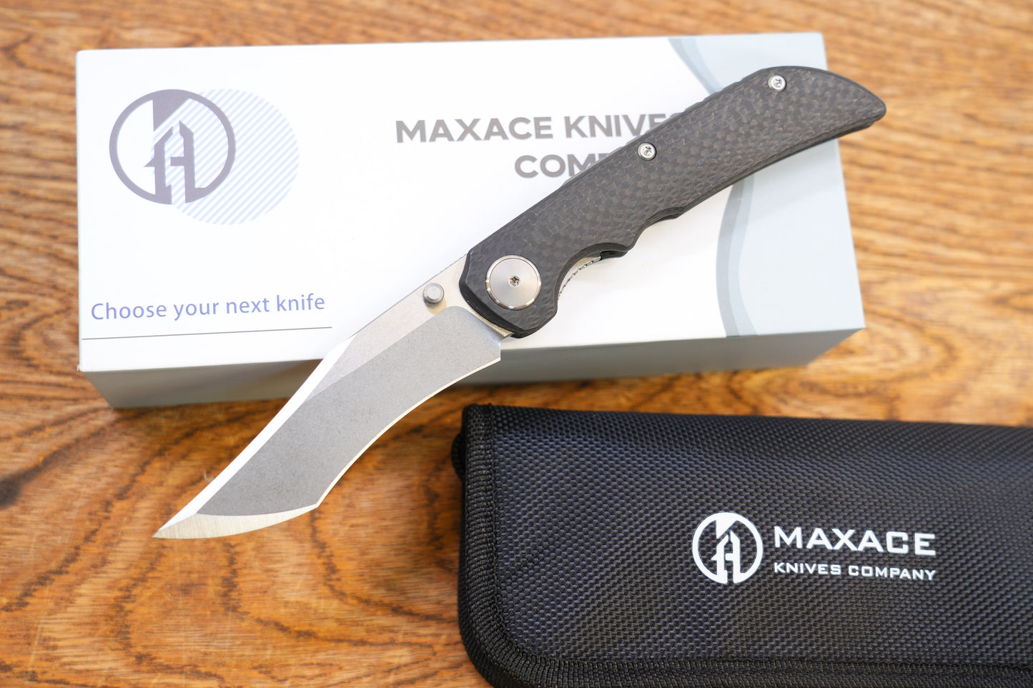 MAXACE knife KINGSNAKE S90V Carbon fiber