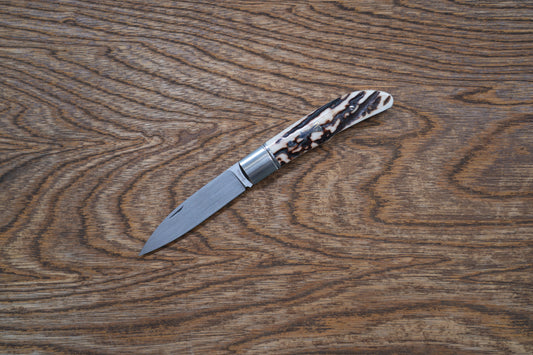 Zulu Antler Handle, M390 American Traditional Pocket Knife