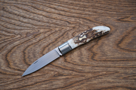 Zulu Antler Handle, M390 American Traditional Pocket Knife