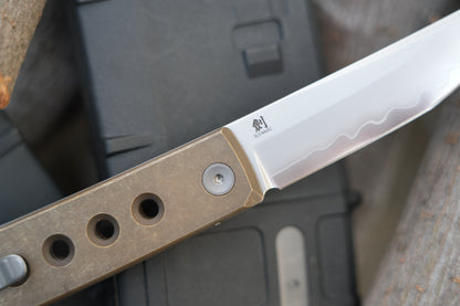 KAIKEN 2502-BR Aluminum Bronze Classic Japanese style tactical folding knife