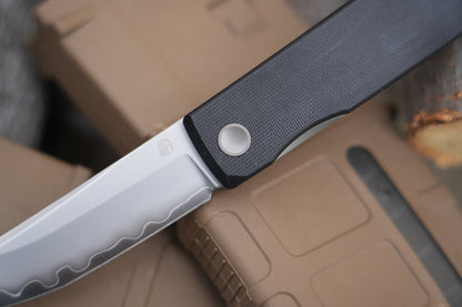 KAIKEN 2502-G10-BK Classic Japanese style tactical folding knife