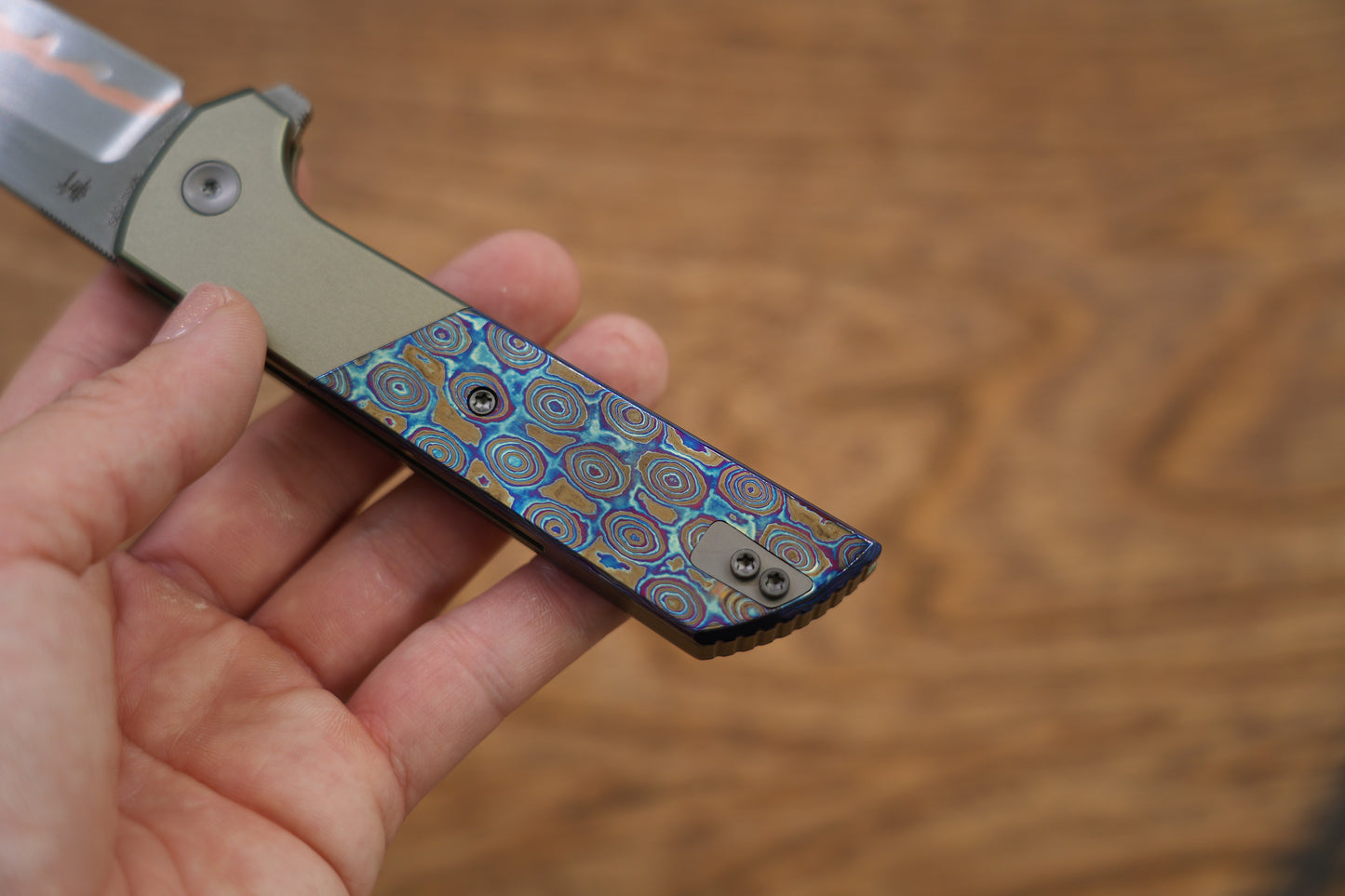 Chop 2 Hao Damascus handle copper SLD Magic blade Tanto