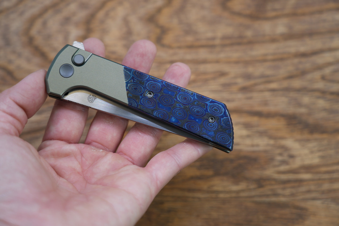 Chop 2 Hao Damascus handle copper SLD Magic blade Tanto