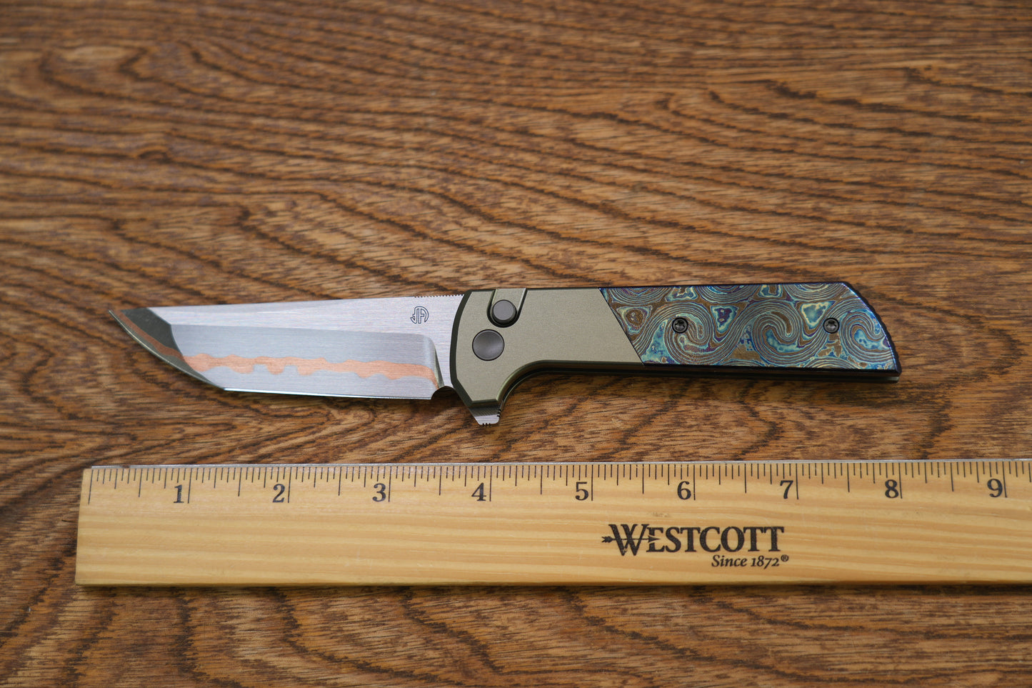 Chop 2 Hao Damascus handle copper SLD Magic blade Tanto