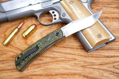 Jellyfish ZDP189 Steel Green Yellow Ceramic Carbon Fiber