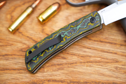 Jellyfish ZDP189 Steel Green Yellow Ceramic Carbon Fiber