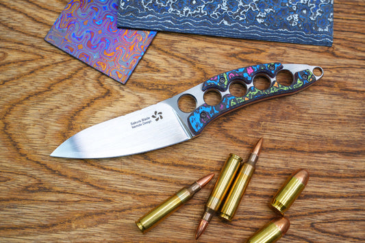 SHURA Sakura Blade Nemoto Design ZDP-189 Ceramic Carbon Fiber tactical knife