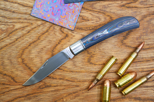 【Lanny】Handcrafted Pocket Knife – M390 Hand-Satin Blade, Ceramic Carbon Fiber Handle, Non-Locking