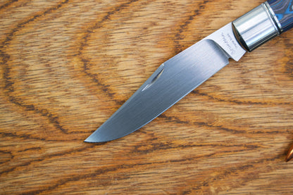 【Lanny】Handcrafted Pocket Knife – M390 Hand-Satin Blade, Ceramic Carbon Fiber Handle, Non-Locking