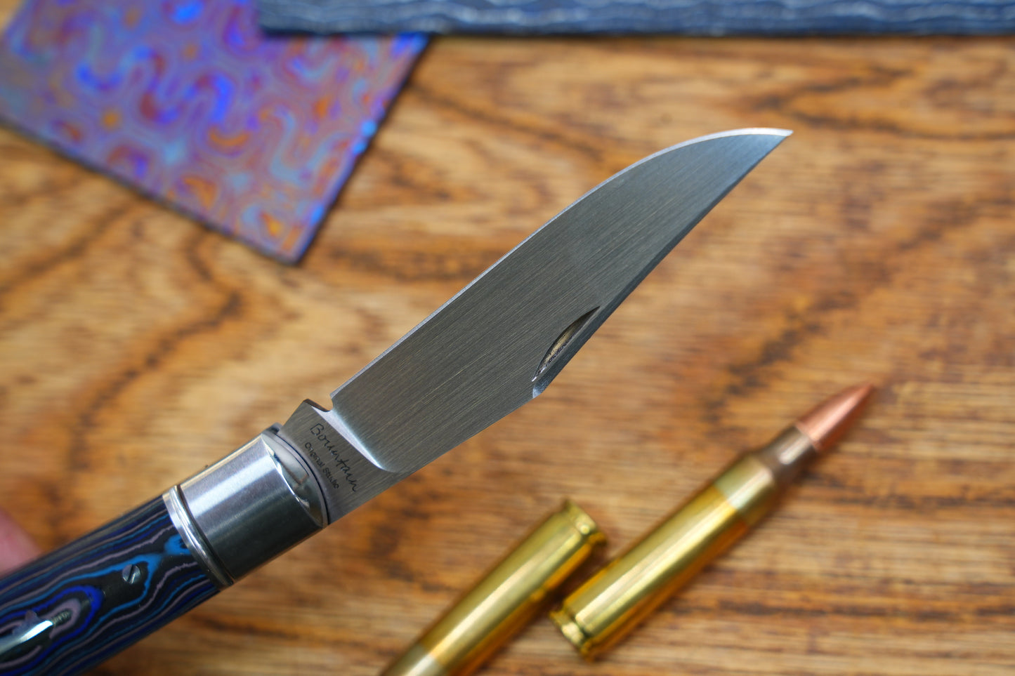 【Lanny】Handcrafted Pocket Knife – M390 Hand-Satin Blade, Ceramic Carbon Fiber Handle, Non-Locking