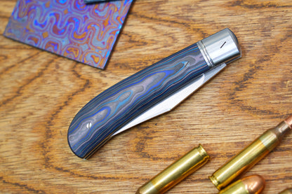 【Lanny】Handcrafted Pocket Knife – M390 Hand-Satin Blade, Ceramic Carbon Fiber Handle, Non-Locking