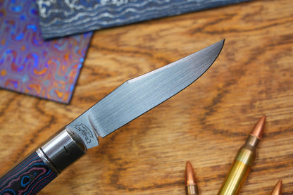 【Lanny】Handcrafted Pocket Knife – M390 Hand-Satin Blade, Ceramic Carbon Fiber Handle, Non-Locking