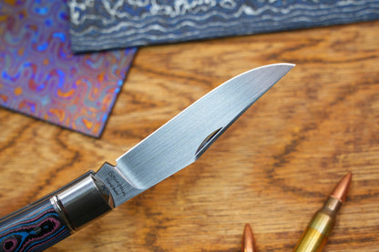 【Lanny】Handcrafted Pocket Knife – M390 Hand-Satin Blade, Ceramic Carbon Fiber Handle, Non-Locking