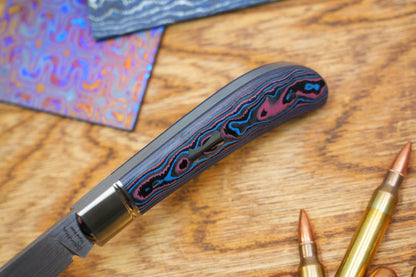 【Lanny】Handcrafted Pocket Knife – M390 Hand-Satin Blade, Ceramic Carbon Fiber Handle, Non-Locking