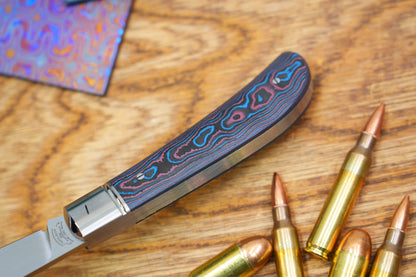 【Lanny】Handcrafted Pocket Knife – M390 Hand-Satin Blade, Ceramic Carbon Fiber Handle, Non-Locking