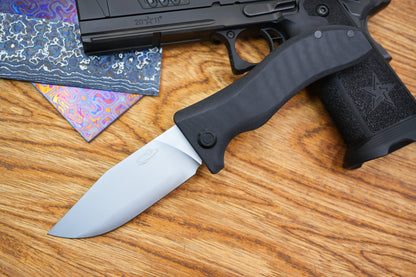 Lucky Dog 2524-3V steel Chrome coating Hand polished Titanium alloy frame G10 handle Tactical folding knife