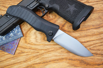 Lucky Dog 2524-3V steel Chrome coating Hand polished Titanium alloy frame G10 handle Tactical folding knife