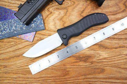 Lucky Dog 2524-3V steel Chrome coating Hand polished Titanium alloy frame G10 handle Tactical folding knife
