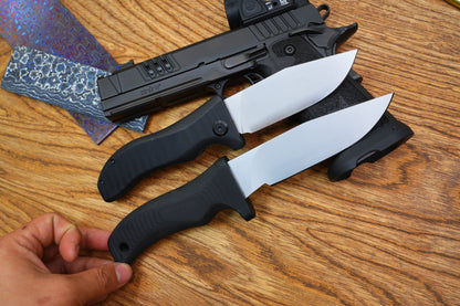 Lucky Dog 2524-3V steel Chrome coating Hand polished Titanium alloy frame G10 handle Tactical folding knife