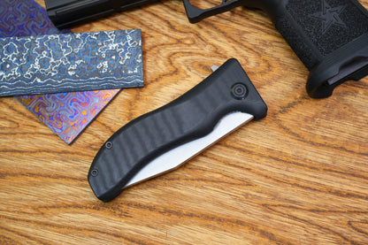 Lucky Dog 2524-3V steel Chrome coating Hand polished Titanium alloy frame G10 handle Tactical folding knife