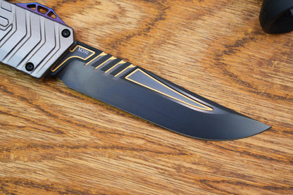【GIANT】M390 steel DLC gold pattern double spring titanium push rod aluminum housing