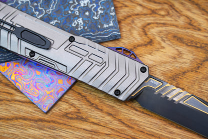 【GIANT】M390 steel DLC gold pattern double spring titanium push rod aluminum housing