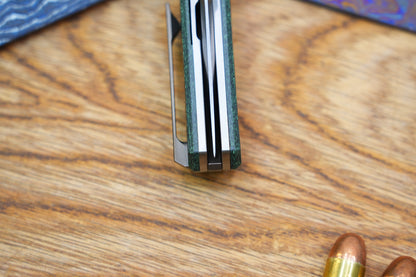 Jellyfish 4th Green Generation Super Smooth M390 Blade Hand Polished Titanium Frame Ceramic Carbon Fiber Handle