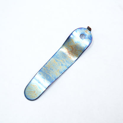 BBNM Titanium clips, shipping included.blue lightning pattern Just the clip, no knife included