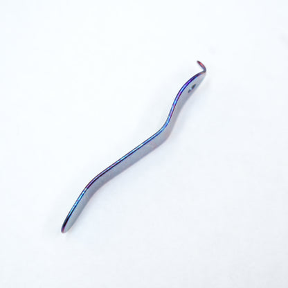 BBNM Titanium clips, shipping included.blue lightning pattern Just the clip, no knife included
