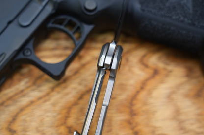 【Zero】2507-Flat Tanto Blade Ti Flat Handle&Clip Smooth Flippers
