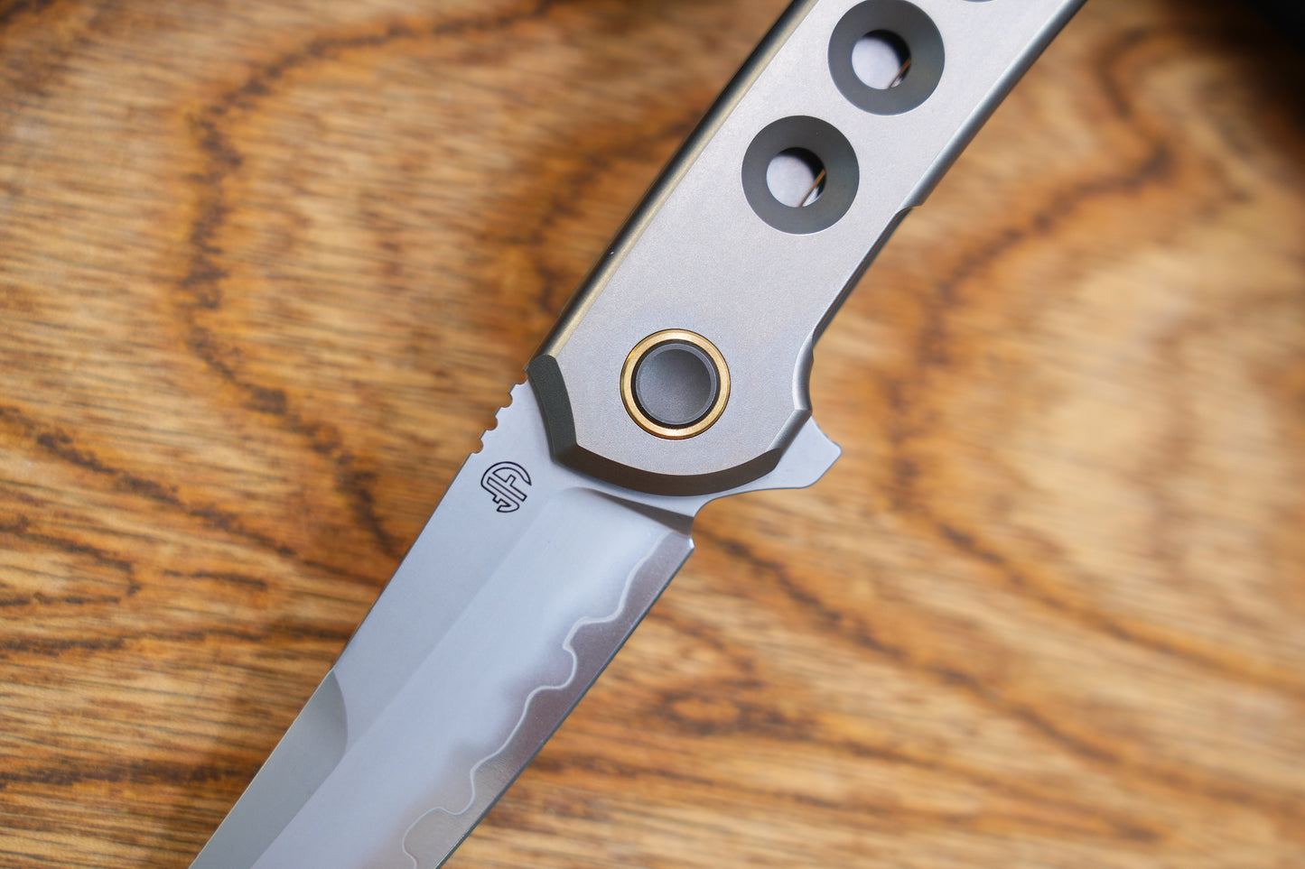【Zero】2507-Hole Tanto Blade Ti Hole Handle&Clip Smooth Flippers