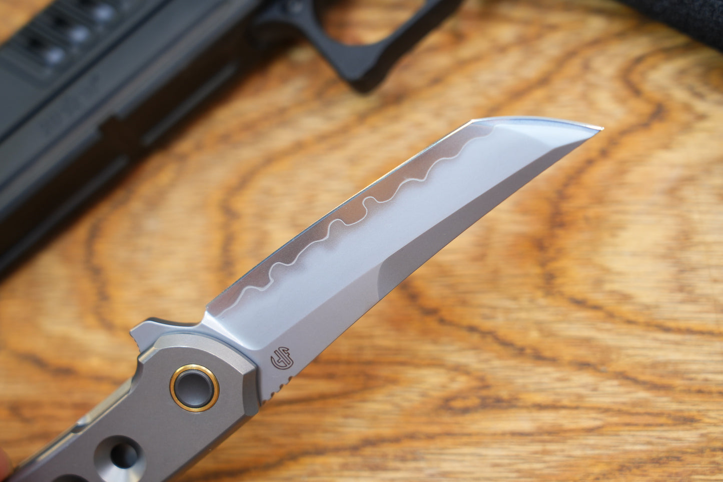 【Zero】2507-Hole Tanto Blade Ti Hole Handle&Clip Smooth Flippers