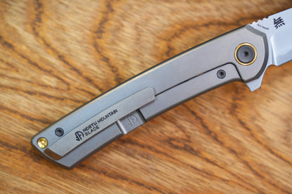 【Zero】2507-Hole Tanto Blade Ti Hole Handle&Clip Smooth Flippers
