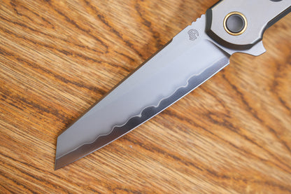 【Echo】2506-Hole Sheepsfoot Blade Ti Hole Handle&Clip Smooth Flippers