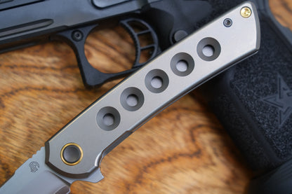 【Echo】2506-Hole Sheepsfoot Blade Ti Hole Handle&Clip Smooth Flippers
