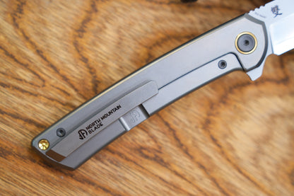 【Echo】2506-Hole Sheepsfoot Blade Ti Hole Handle&Clip Smooth Flippers