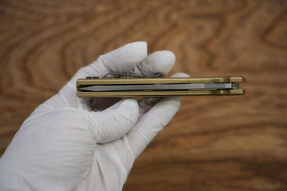 Chop 2 2403-G Aluminum bronze handle CNC Exclusive SLD-Magic Tanto grid