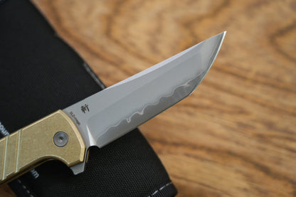 Chop 2 2403-S Aluminum Bronze handle chop2 Stripe SLD-Magic Traditional Japanese tactical folding knife