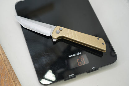 Chop 2 2403-S Aluminum Bronze handle chop2 Stripe SLD-Magic Traditional Japanese tactical folding knife
