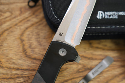Chop2 2407-Forged copper blade 7075 Aluminum Handle copper carbon fiber