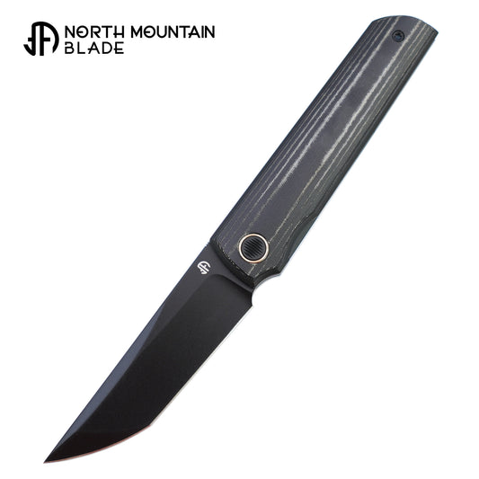 New Year Specials Tactics CHOP Black paint Japanese style TANTO folding knife Micarta