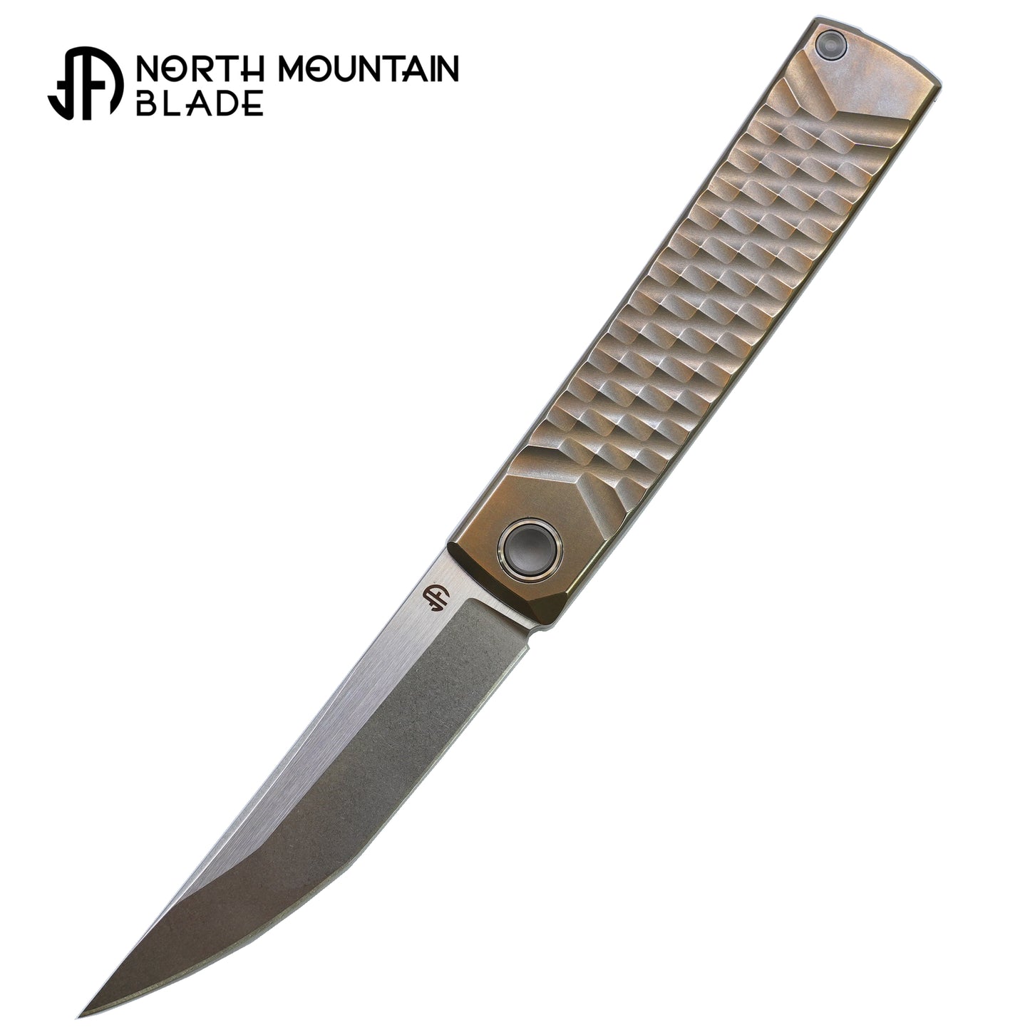 NEW 劍 KAIKEN Bronze Diamond Cut M390 Blade Titanium handle Titanium back clip Tanto