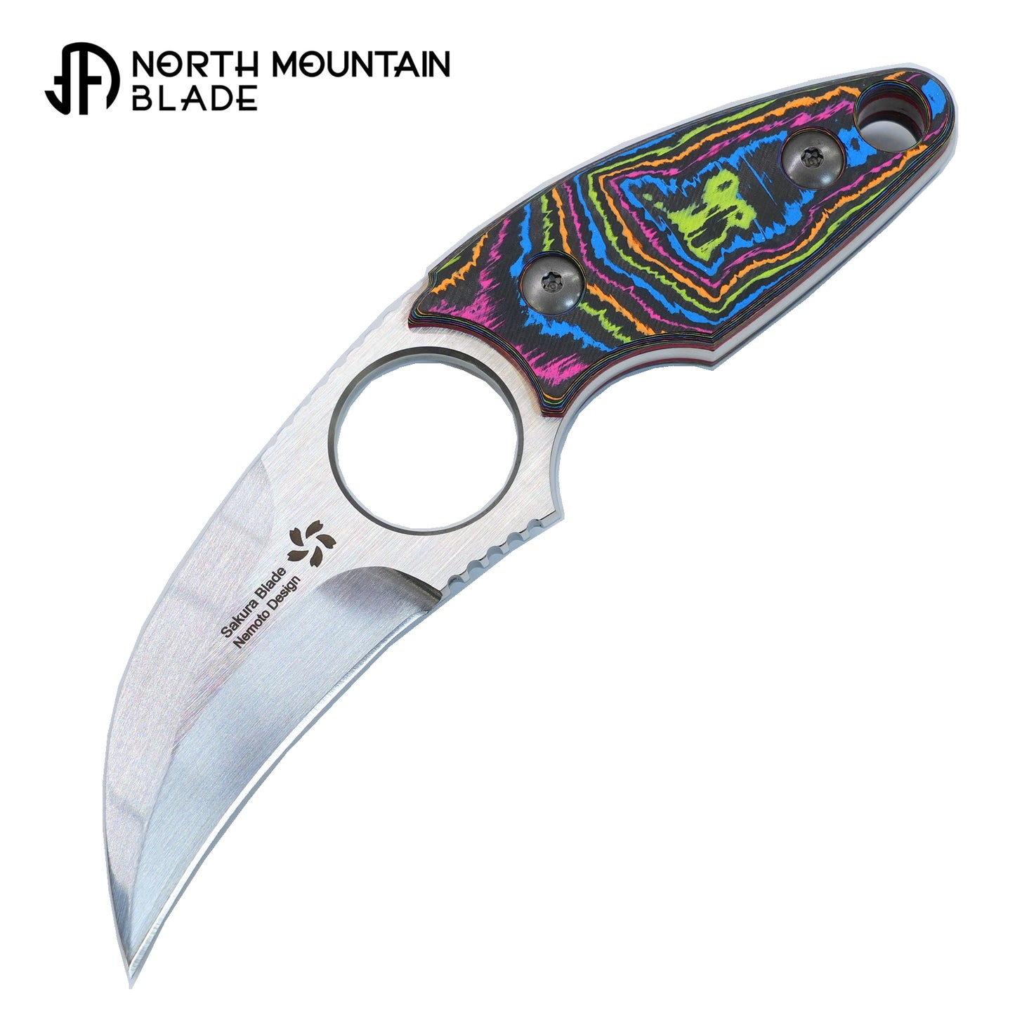 NorthMountainBlade Falcon Sakura Nemoto Design ZDP-189 Claw Knife Ceramic Carbon Fiber