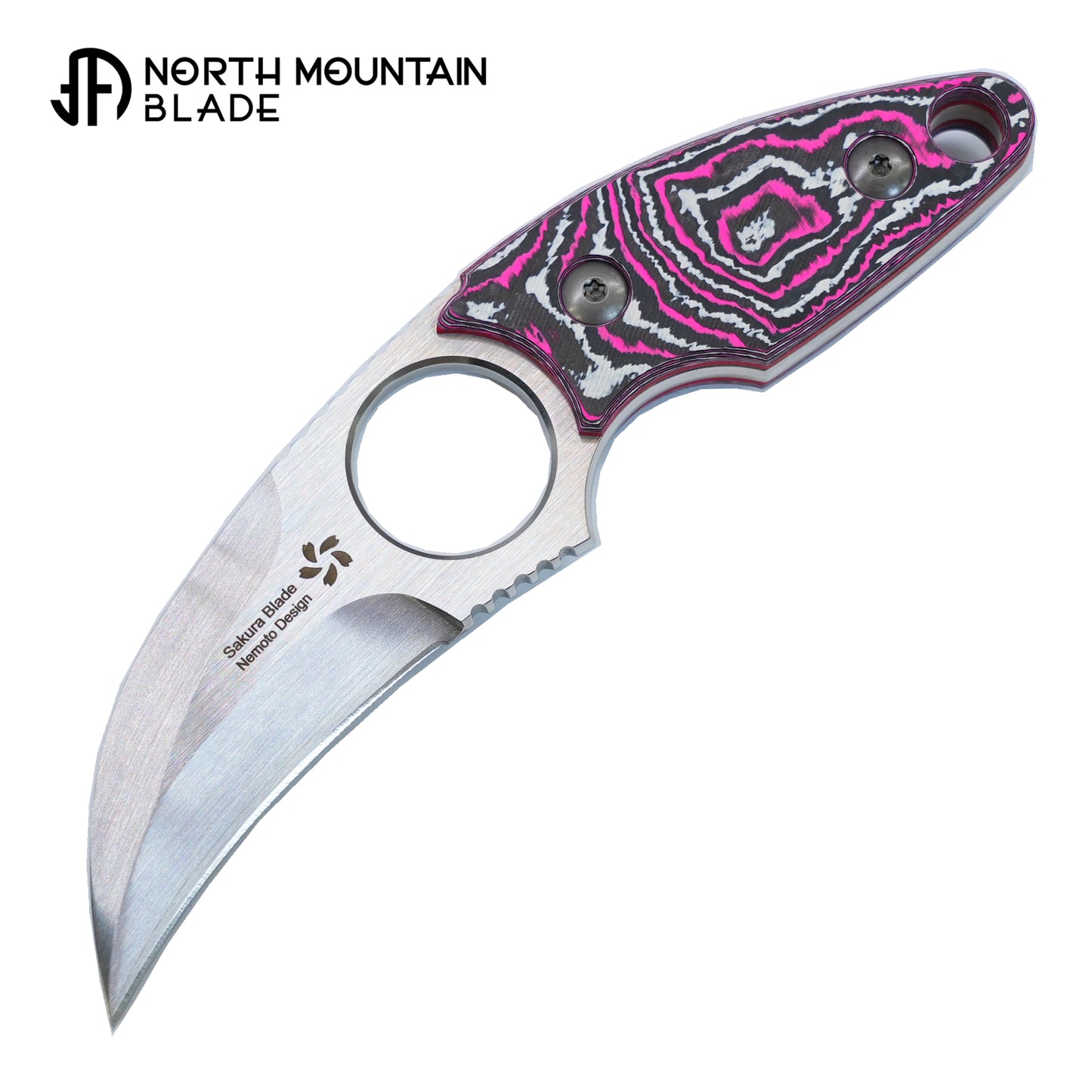 NorthMountainBlade Falcon Sakura Nemoto Design ZDP-189 Claw Knife Ceramic Carbon Fiber