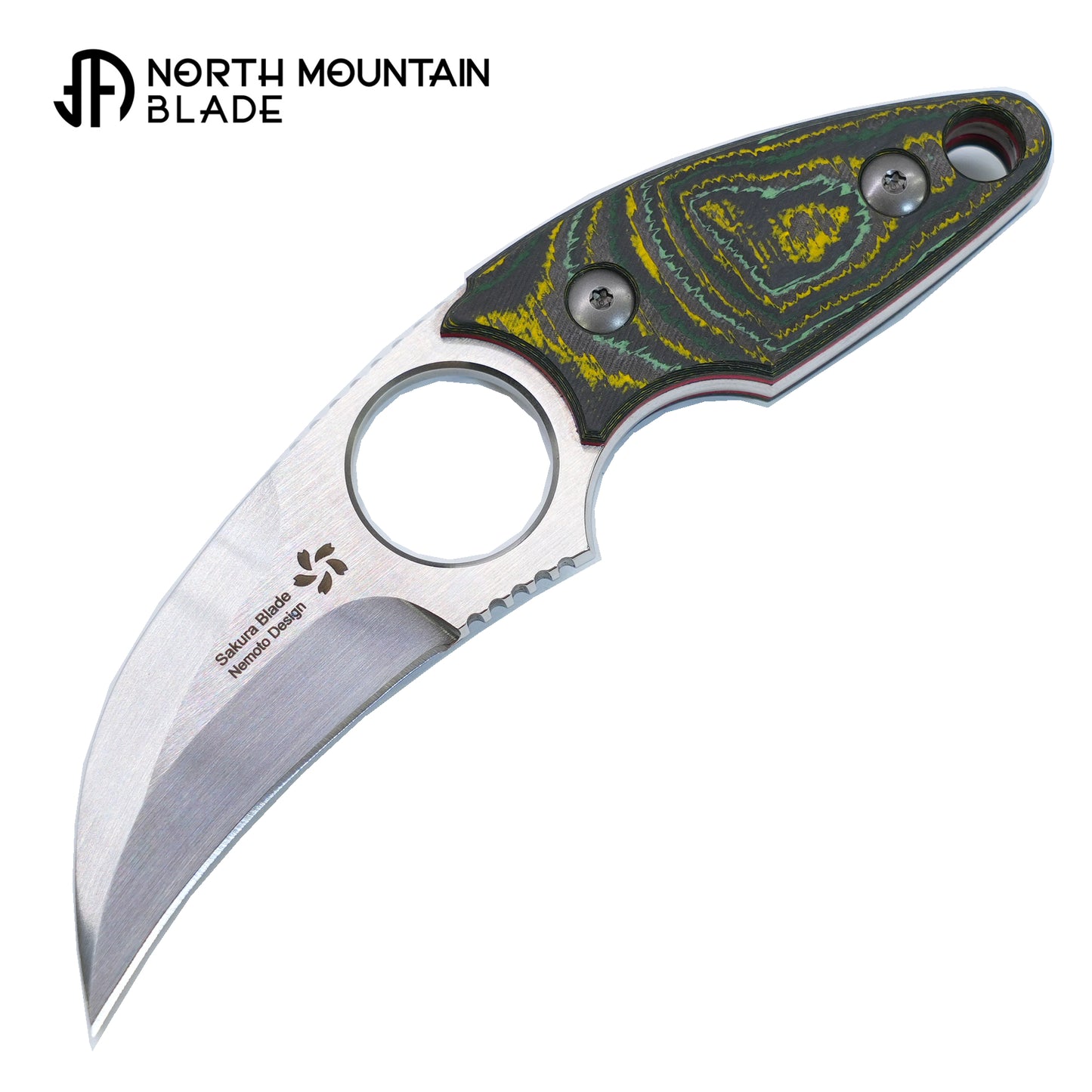 NorthMountainBlade Falcon Sakura Nemoto Design ZDP-189 Claw Knife Ceramic Carbon Fiber