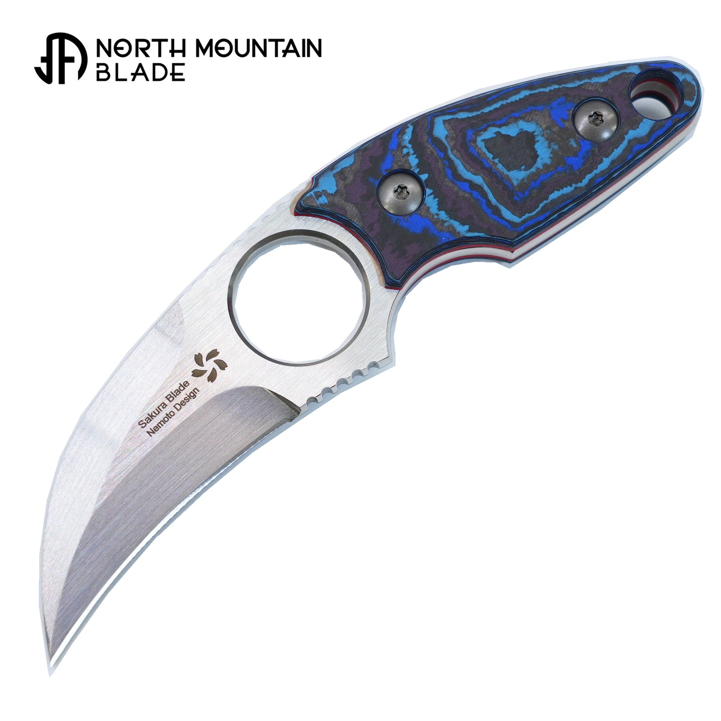 NorthMountainBlade Falcon Sakura Nemoto Design ZDP-189 Claw Knife Ceramic Carbon Fiber