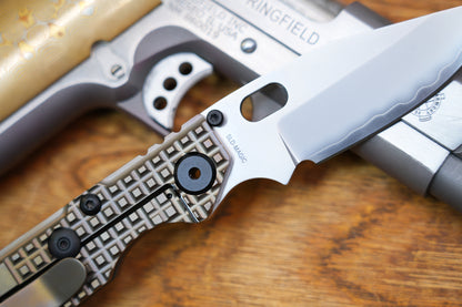 BBNM 2521-BZ-G Bowie Grid Titanium Handle Champagne